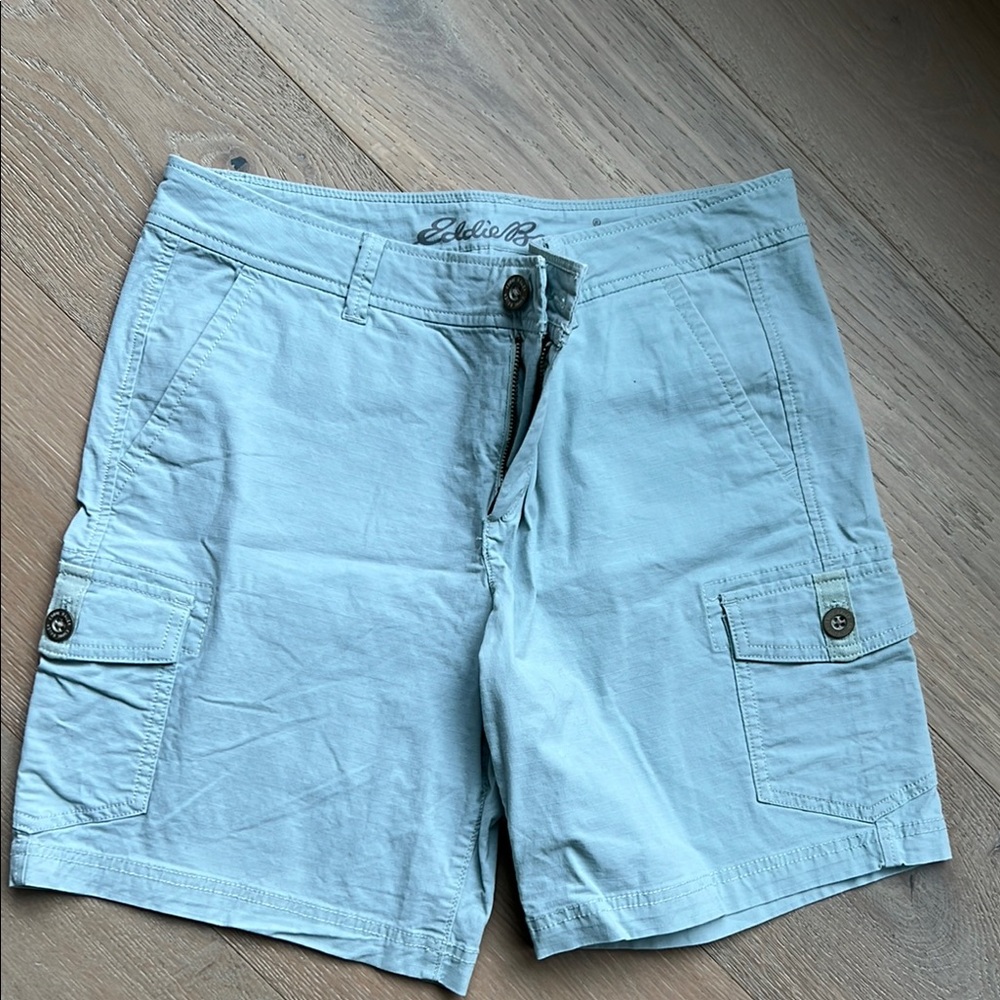 Eddie Bauer Womens Blue Cargo Shorts